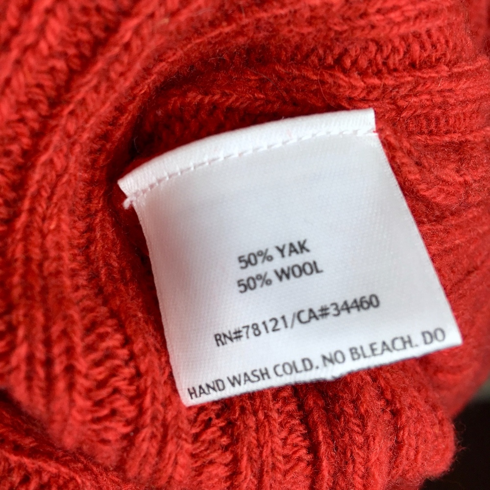 EILEEN FISHER Yak Sweater Red Size Small - Picture 8 of 8